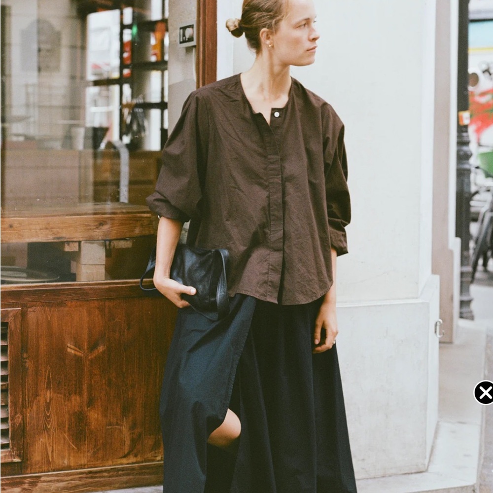 OZMA Cairo Shirt, Organic Batiste - 100% Cotton, Manzanita Brown